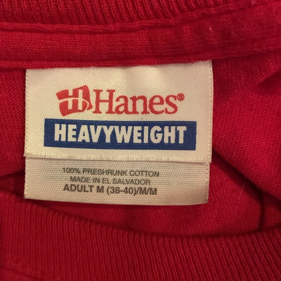 Christmas ted long sleeve HANES T-shirt in Adult MEDIUM. Cute snowman & redbird. - Picture 5 of 6